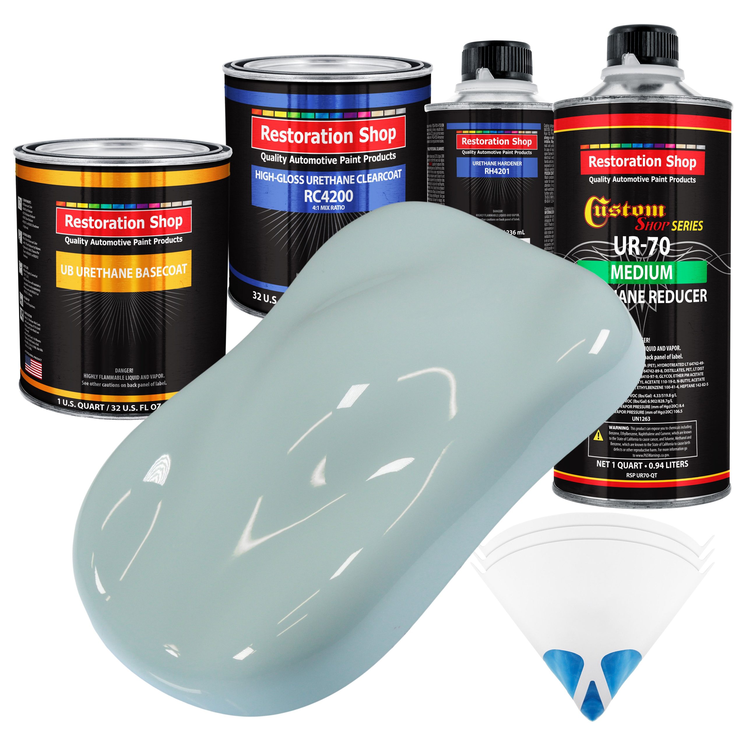 Diamond Blue – Urethane Basecoat with Clearcoat Auto Paint – Complete Medium Quart Paint Kit – Professional High Gloss Automotive, Car, Truck Coating Fashion