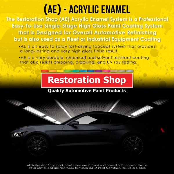 Sunshine Yellow Acrylic Enamel Auto Paint - Complete Quart Paint Kit - Professional Single Stage Automotive Car Truck Coating, 8:1 Mix Ratio 2.8 VOC Fashion - Image 3