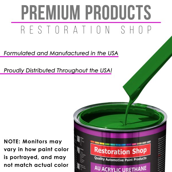 Vibrant Lime Green Acrylic Urethane Auto Paint - Complete Quart Paint Kit - Professional Single Stage Automotive Car Coating, 4:1 Mix Ratio 2.8 VOC For Discount - Image 4