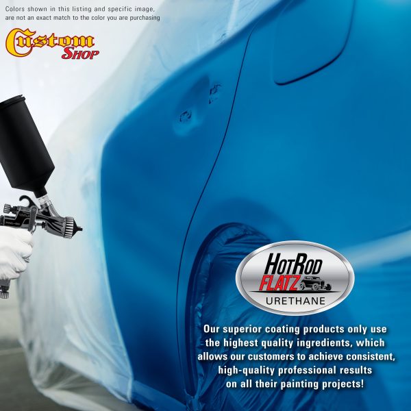 True Blue Firemist - Hot Rod Flatz Flat Matte Satin Urethane Auto Paint - Complete Gallon Paint Kit - Professional Low Sheen Automotive, Car Truck Coating, 4:1 Mix Ratio Fashion - Image 5