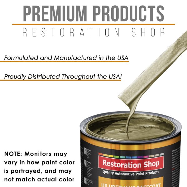 Antique Gold Metallic - Urethane Basecoat with Premium Clearcoat Auto Paint - Complete Medium Quart Paint Kit - Professional Gloss Automotive Coating Online - Image 4