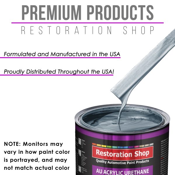 Ice Blue Metallic Acrylic Urethane Auto Paint - Complete Gallon Paint Kit - Professional Single Stage Automotive Car Coating, 4:1 Mix Ratio 2.8 VOC Online - Image 4