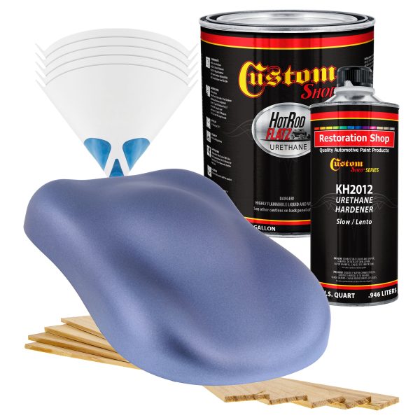 Astro Blue Metallic - Hot Rod Flatz Flat Matte Satin Urethane Auto Paint - Complete Gallon Paint Kit - Professional Low Sheen Automotive, Car Truck Coating, 4:1 Mix Ratio Hot on Sale