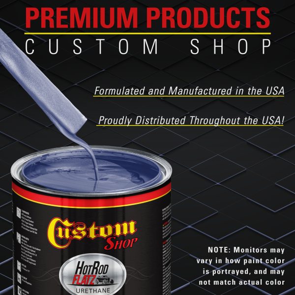 Astro Blue Metallic - Hot Rod Flatz Flat Matte Satin Urethane Auto Paint - Complete Gallon Paint Kit - Professional Low Sheen Automotive, Car Truck Coating, 4:1 Mix Ratio Hot on Sale - Image 4