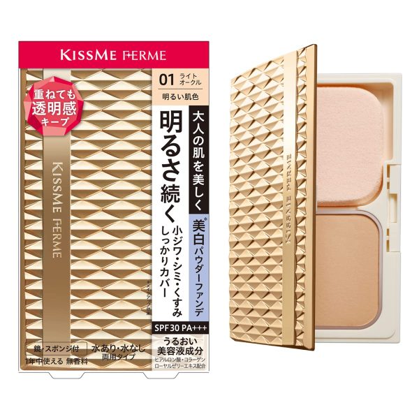 Kiss Me Ferme Covers & Brightens Skin Powder Foundation 01 SPF30 PA+++ Fashion