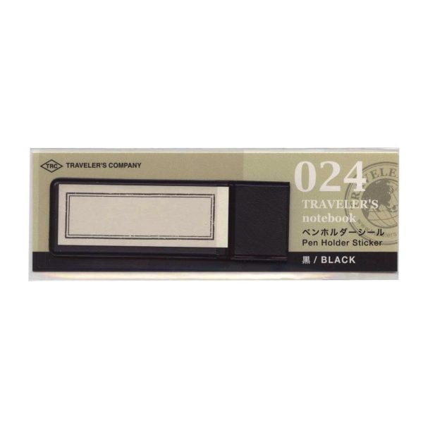 Midori Black Travelers Notebook Pen Holder Sticker 82262-006 For Cheap